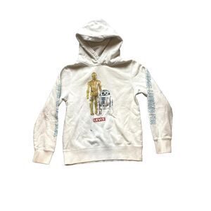Levi's X Star Wars Sweatshirt Youth Medium White‎ Droids Hoodie Sweater Boys